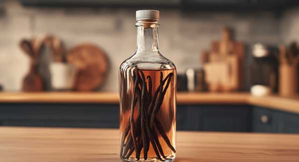 A Bottle of Vodka with Vanilla Beans and How You Can Make Homemade Vanilla Extract.